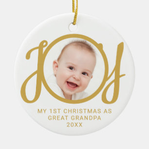 Décoration En Céramique Ma première Noël en tant que grand-père arrière Ph