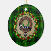 Décoration En Céramique MacArthur Badge & Tartan Noël personnalisé (Gauche)