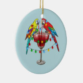 Décoration En Céramique Macaws Tropical Boire Du Vin (Droite)