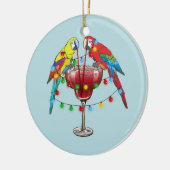 Décoration En Céramique Macaws Tropical Boire Du Vin (Gauche)