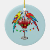 Décoration En Céramique Macaws Tropical Boire Du Vin (Dos)