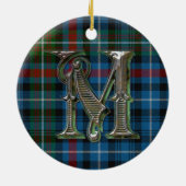 Décoration En Céramique MacDonald Plaid Monogram ornament (Dos)