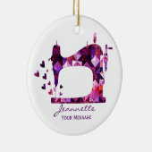 Décoration En Céramique Machine à coudre de surface à écailles violettes (Droite)