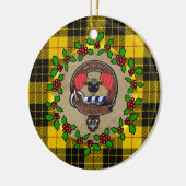 Décoration En Céramique MacLeod Clan Badge & Tartan Noël personnalisé (Gauche)