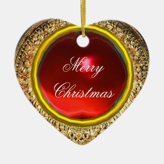 Décoration En Céramique Madonna du Magnificat / Ruby Gemstone Heart (Devant)