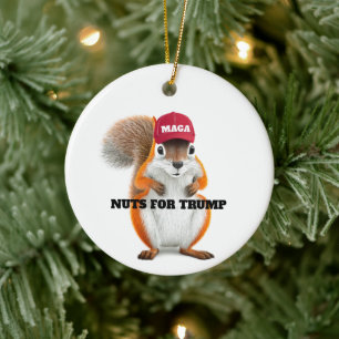 Décoration En Céramique MAGA Peanut l'écureuil fou de Trump