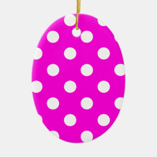 Décoration En Céramique Magenta pois #FF00DC