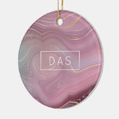 Décoration En Céramique Magenta Strata | Agate mauve rose et mauve (Gauche)