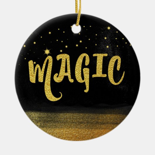 Décoration En Céramique *~* MAGIC Gold & Black Chic Magic Good Vibes (Devant)