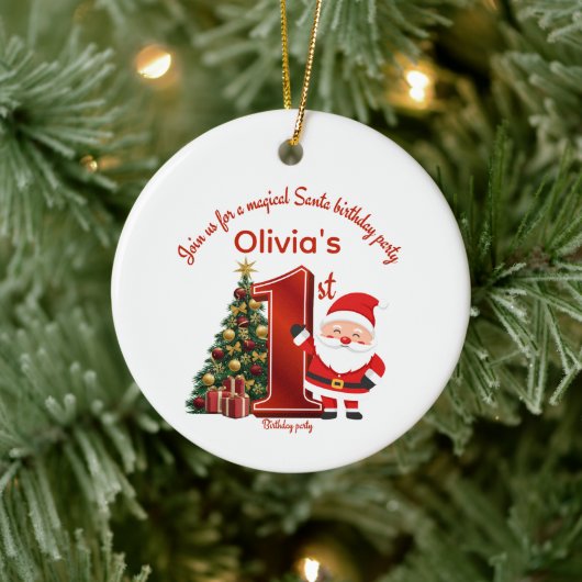 Décoration En Céramique Magical Santa Birthday Design for Kids (Arbre)