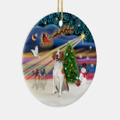 Décoration En Céramique Magie de Noël - American Foxhound (Droite)