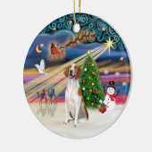 Décoration En Céramique Magie de Noël - American Foxhound (Gauche)