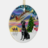 Décoration En Céramique Magie de Noël - Black Lab (Droite)