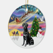 Décoration En Céramique Magie de Noël - Black Lab (Gauche)