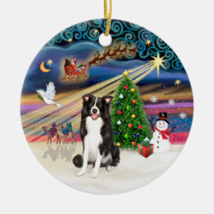 Décoration En Céramique Magie de Noël - Border Collie 1