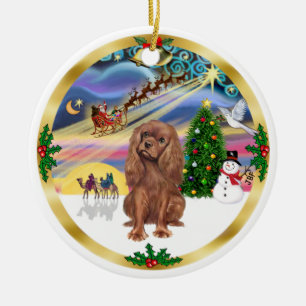 Décoration En Céramique Magie de Noël - Cavalier Rubis