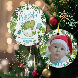 Décoration En Céramique Magnifique bébé premier Noël Photo