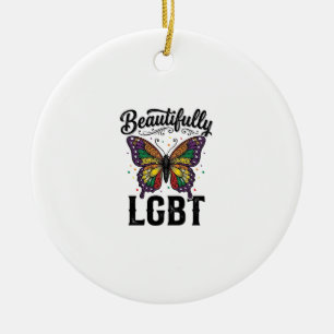 Décoration En Céramique Magnifique Chemise LGBT Papillon Vintage Fierté_1