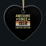 Décoration En Céramique Magnifique depuis 1958 Retro Funny Birthday Party<br><div class="desc">1</div>