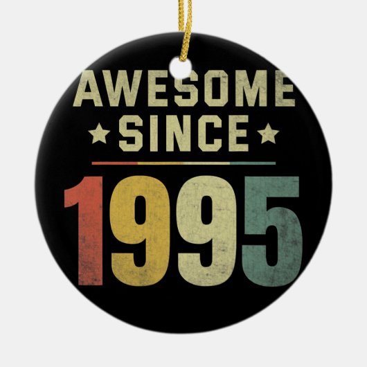 Décoration En Céramique Magnifique depuis 1995 27e anniversaire Retro Homm (Devant)