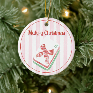 Décoration En Céramique Mahj-y Noël Mahjong