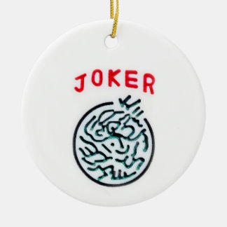 Décoration En Céramique MahJong symbole du jeu Joker tuile