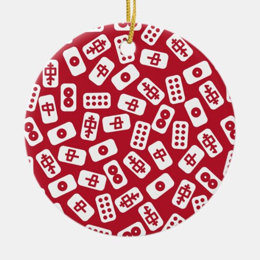 Décoration En Céramique Mahjong Tiles Joyeux Noël (Devant)