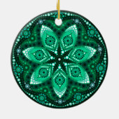 Décoration En Céramique Mai Birthstone Emerald Mandala Orament (Dos)