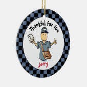 Décoration En Céramique Mailman Merci Gift - Postal Worker Keepsaké (Droite)