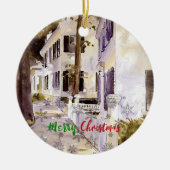 Décoration En Céramique Main Street, Nantucket, Joyeux Noël (Devant)