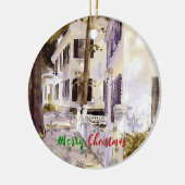 Décoration En Céramique Main Street, Nantucket, Joyeux Noël (Gauche)