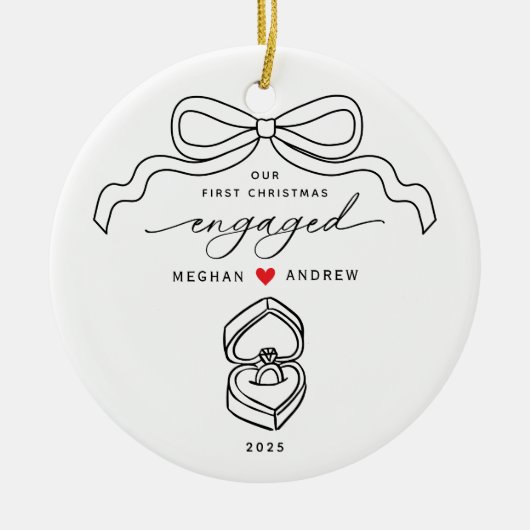 Décoration En Céramique Main tirée vers Noël Engagé (Devant)