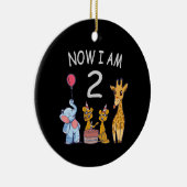 Décoration En Céramique Maintenant, j'ai 2 ans 2e anniversaire au Zoo (Droite)