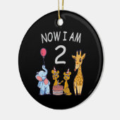 Décoration En Céramique Maintenant, j'ai 2 ans 2e anniversaire au Zoo (Gauche)