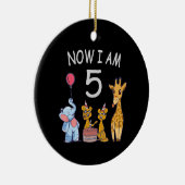 Décoration En Céramique Maintenant, j'ai 5 ans 5e anniversaire au Zoo (Droite)