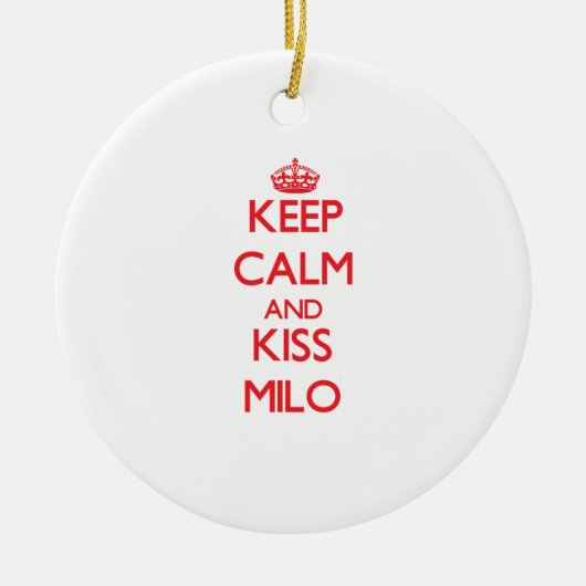 Décoration En Céramique Maintenez Milo calme et de baiser (Devant)