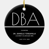 Décoration En Céramique Maintenir un diplôme de DBA Graduation (Dos)