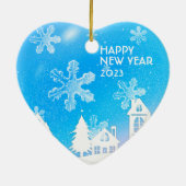 Décoration En Céramique Maison Blanche Blanche Blanche Neige Noël Nouvel A (Dos)