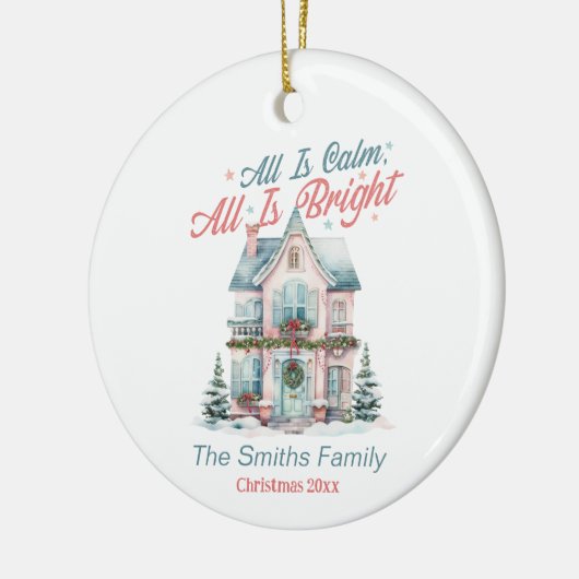 Décoration En Céramique Maison de Noël mignonne (Gauche)