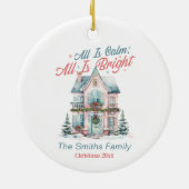 Décoration En Céramique Maison de Noël mignonne (Dos)