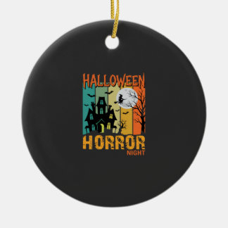 Décoration En Céramique Maison hantée de la nuit d'horreur d'Halloween Vec