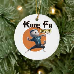 Décoration En Céramique Maître Kung Fu Meowster
