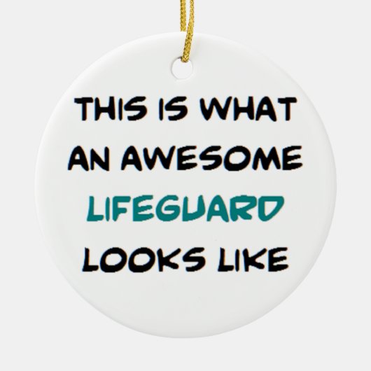 Décoration En Céramique maître nageur, génial (Devant)