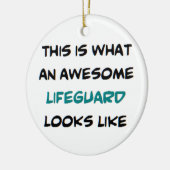 Décoration En Céramique maître nageur, génial (Gauche)