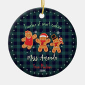 Décoration En Céramique Maître Noël pain d'épices baffalo plaid (Devant)