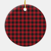 Décoration En Céramique Maître Noël pain d'épices baffalo plaid (Dos)