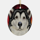Décoration En Céramique Malamute d'Alaska (Droite)