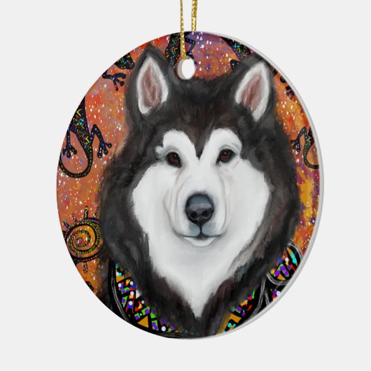 Décoration En Céramique Malamute d'Alaska (Gauche)