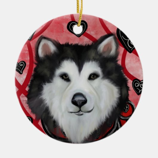 Décoration En Céramique Malamute d'Alaska (Devant)