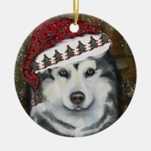 Décoration En Céramique Malamute d'Alaska
